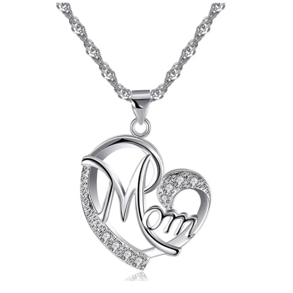 “Mom” in my Heart 925 Necklace - Picture 3 of 13